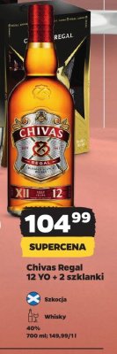 Whisky Chivas Regal 12 YO + 2 szklanki promocja w Netto