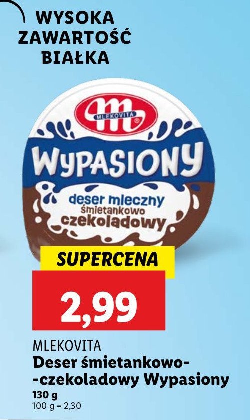 Deser 艣mietankowo-czekoladowy Mlekovita wypasiony promocja
