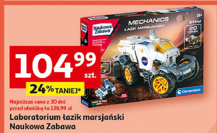 Laboratorium mechaniki łazik marsjański Clementoni promocja