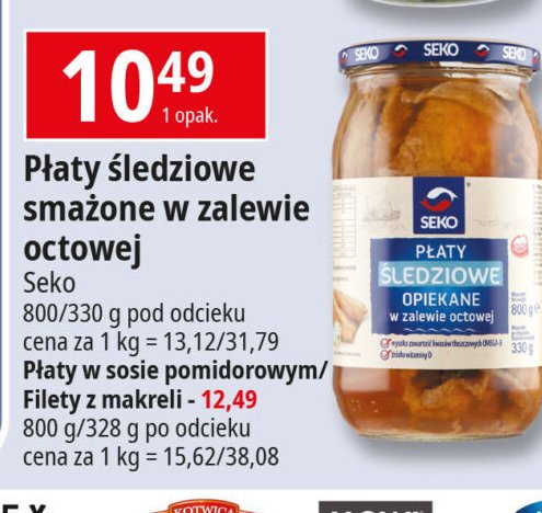 Płaty śledziowe smażone w sosie pomidorowym Seko promocja