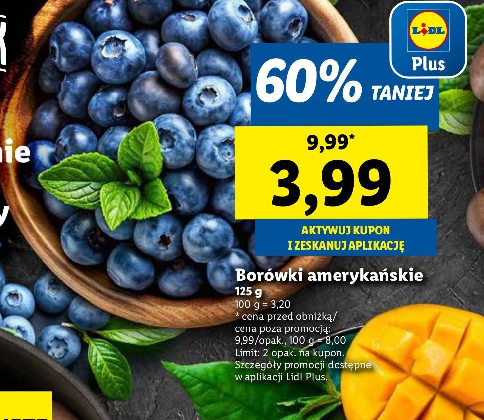 Borówki amerykańskie promocja w Lidl