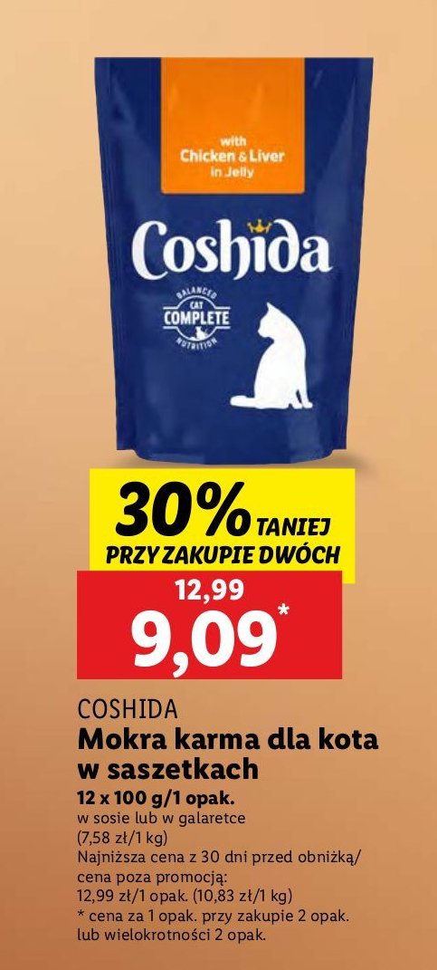 Karma dla kota w sosie Coshida promocja w Lidl