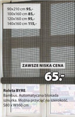 Roleta BYRE bambusowa  80x160 cm promocja w Jysk