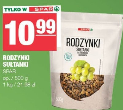 Rodzynki sułtanki SPAR promocja w SPAR
