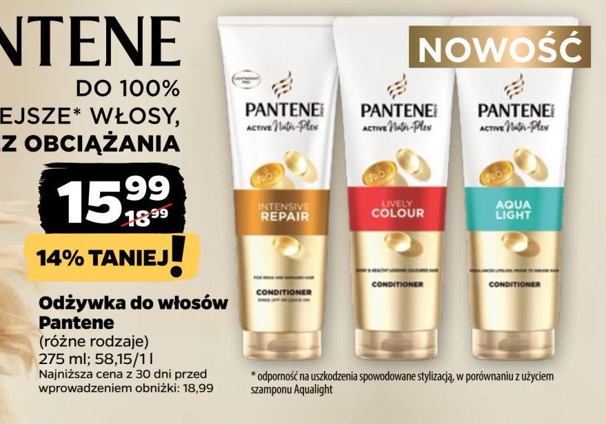 Balsam do włosów lively colour Pantene pro-v promocja