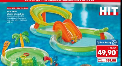 Wodny plac zabaw 257 x 71 x 152.5 cm Kidland promocja