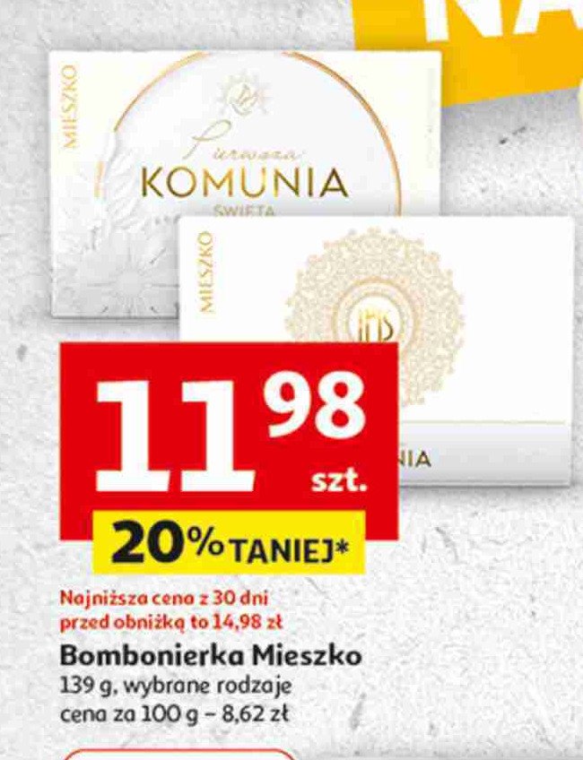 Bombonierka komunijna Mieszko tw贸j sekret promocja