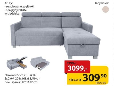 Narożnik Brico 2F.URCBK promocja w Black Red White