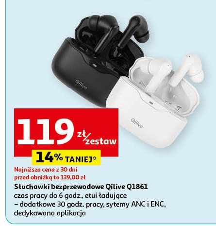 Słuchawki bezprzewodowe q1861 Qilive promocja w Auchan