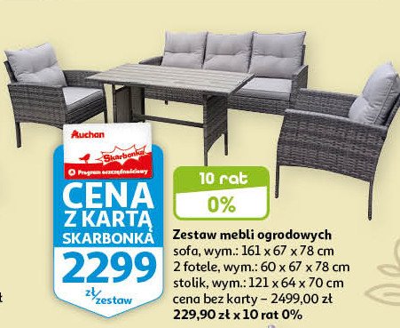 Zestaw sofa + 2 fotele + stolik promocja