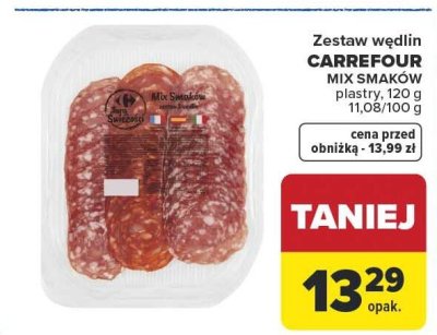 Zestaw wędlin Carrefour Mix Smaków plastry promocja w Carrefour Market
