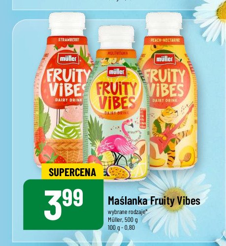 Maślanka peach-nectarine Muller fruity vibes promocja