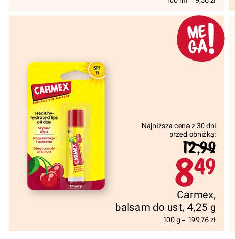 Pomadka do ust cherry Carmex promocja