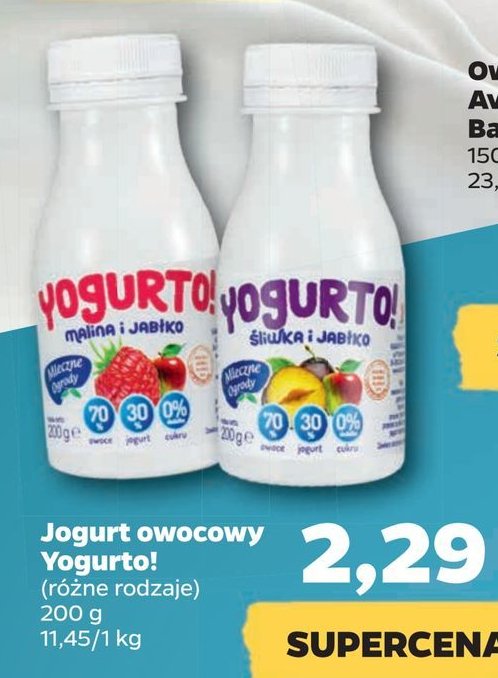 Jogurt malina-jabłko Yogurto! promocja