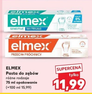 Pasta do zębów ELMEX różne rodzaje 75 ml promocja w Kaufland