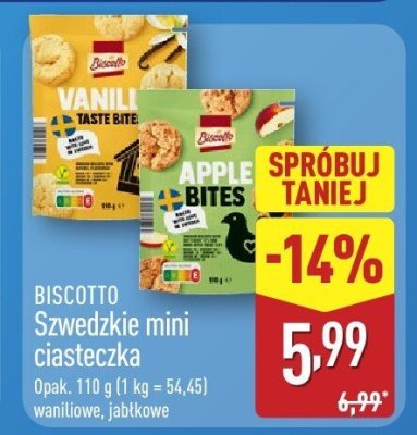 Szwedzkie mini ciasteczka jabłkowe promocja w Aldi