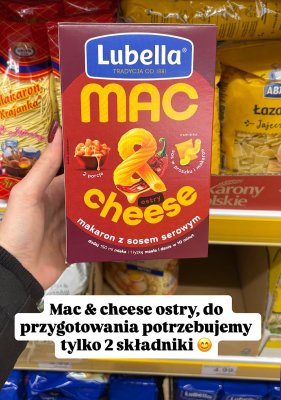 Makaron Mac & cheese ostry z sosem serowym Lubella promocja w Dino
