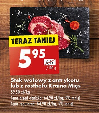 Stek wołowy z rostbefu Kraina mięs promocja