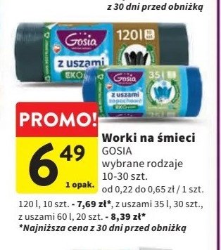 Worki na smieci 60 l Gosia promocja