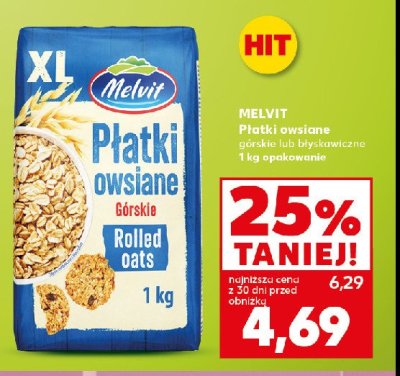 P艂atki owsiane b艂yskawiczne Melvit promocja