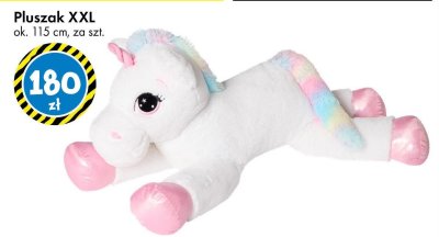 Pluszak XXL jednorożec ok. 115 cm promocja w Tedi