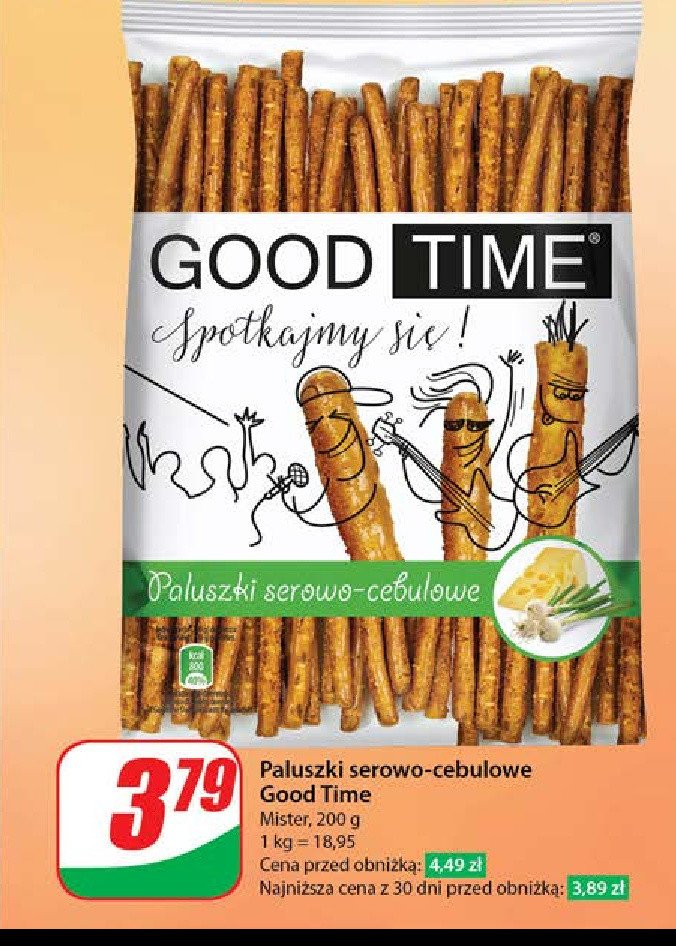 Paluszki serowo-cebulowe GOOD TIME promocja w Dino