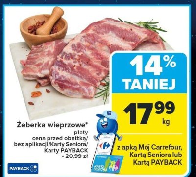Żeberka wieprzowe platy promocja w Carrefour Market