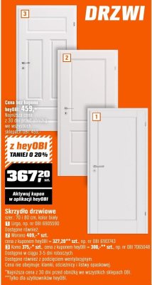 Skrzydło drzwiowe białe promocja w OBI