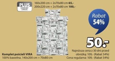 Komplet pościeli VIRA promocja w Jysk