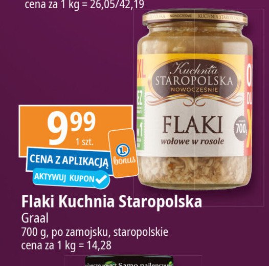 Flaki wołowe w rosole Kuchnia staropolska promocja