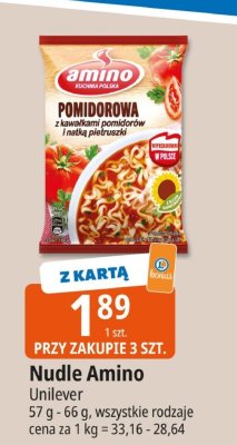 Nudle Amino Unilever promocja w Leclerc