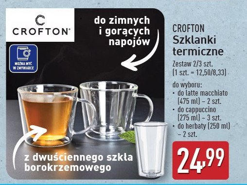 Szklanki termiczne do cappuccino 275 ml promocja w Aldi