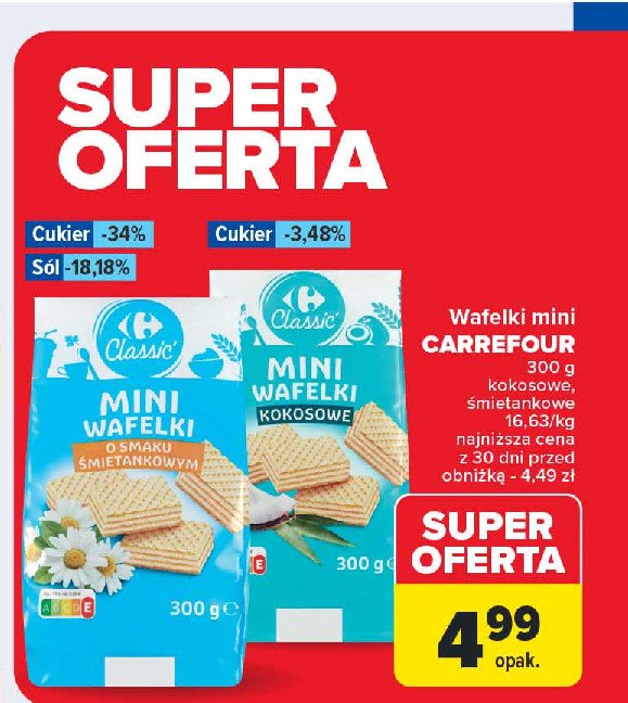 Wafelki kokosowe Carrefour promocja