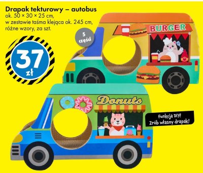 Drapak tekturowy autobus promocja w Tedi