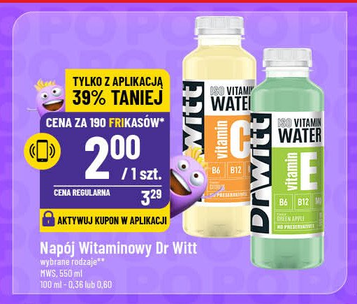 Napój o smaku kaktusa Dr witt vitamin water promocja w POLOmarket