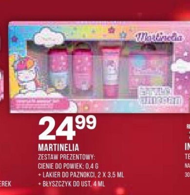 Zestaw prezentowy Martinelia cienie do powiek, 0.4 g + lakier do paznokci, 2 x 3.5 ml + błyszczyk do ust, 4 ml promocja w Drogerie Natura