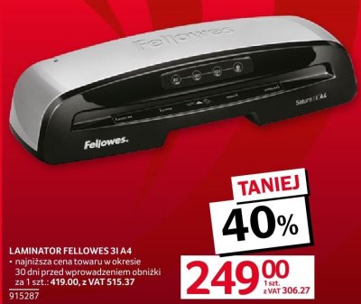 Laminator Fellowes Saturn 3i A4 promocja w Selgros