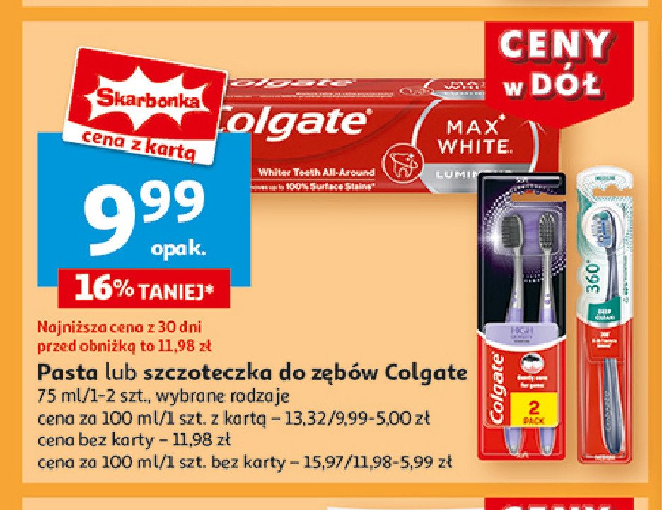 Szczoteczka do zębów acti flex medium Colgate 360 promocja w Auchan