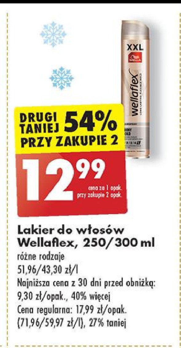 Lakier do włosów shiny hold Wellaflex promocja