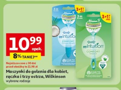 Maszynki do golenia coconut blossom Wilkinson my intuition comfort promocja