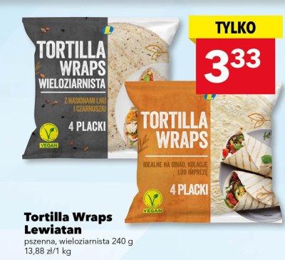 Tortilla pszenna 4 paczki 240 g Lewiatan promocja w LEWIATAN