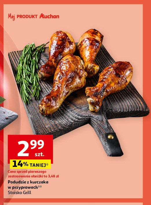 Podudzie z kurczaka w przyprawach Auchan promocja