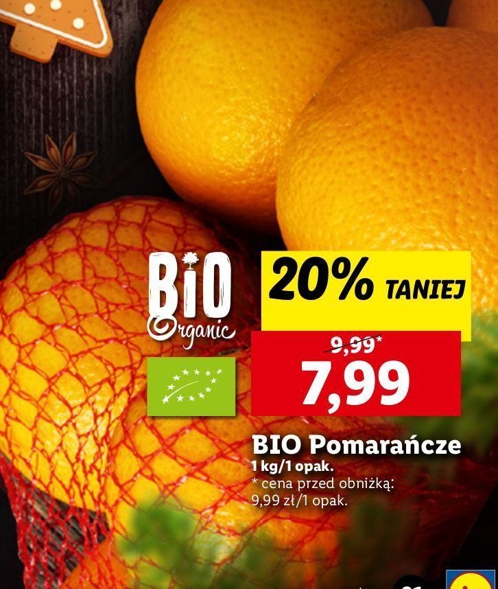 Pomarańcze bio promocja w Lidl