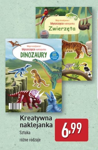 Moja kreatywna i błyszcząca naklejanka dinozaury promocja