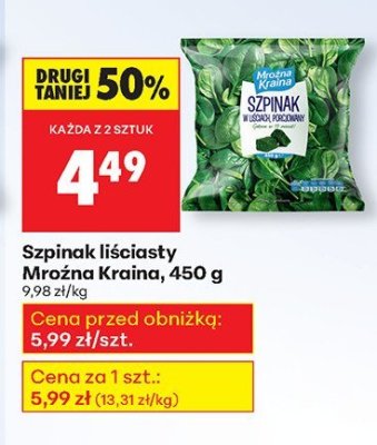 Szpinak promocja w Biedronka