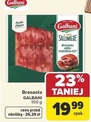 Salumiere Bresaola della Valtellina IGP Galbani wędlina 100g promocja w Carrefour