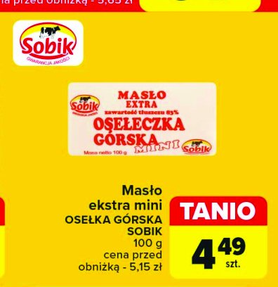 Masło extra Sobik promocja