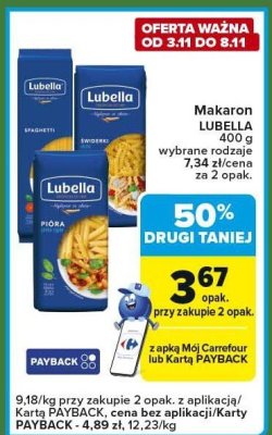 Makaron LUBELLA 400 g, wybrane rodzaje promocja w Carrefour Express