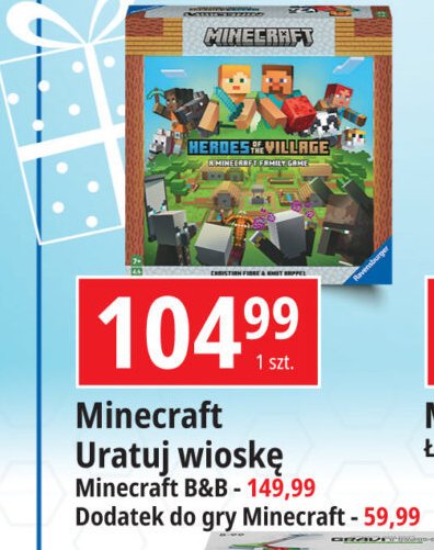 Gra minecraft - uratuj wioskę Ravensburger promocja