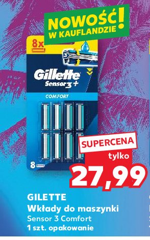 Wk艂ady do maszynki Gillette sensor 3 promocja